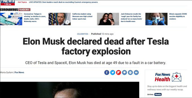 Elon Musk bị đồn qua đời, hashtag #RIPELON lan tràn khắp Twitter - Ảnh 1.