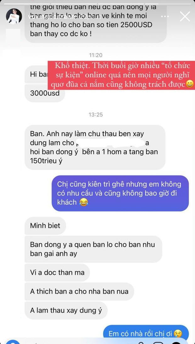 Bị gạ combo 150 triệu + 1 căn nhà cho một đêm ở cạnh, nàng hot girl Việt hài hước đáp trả Em có nhà rồi - Ảnh 3.