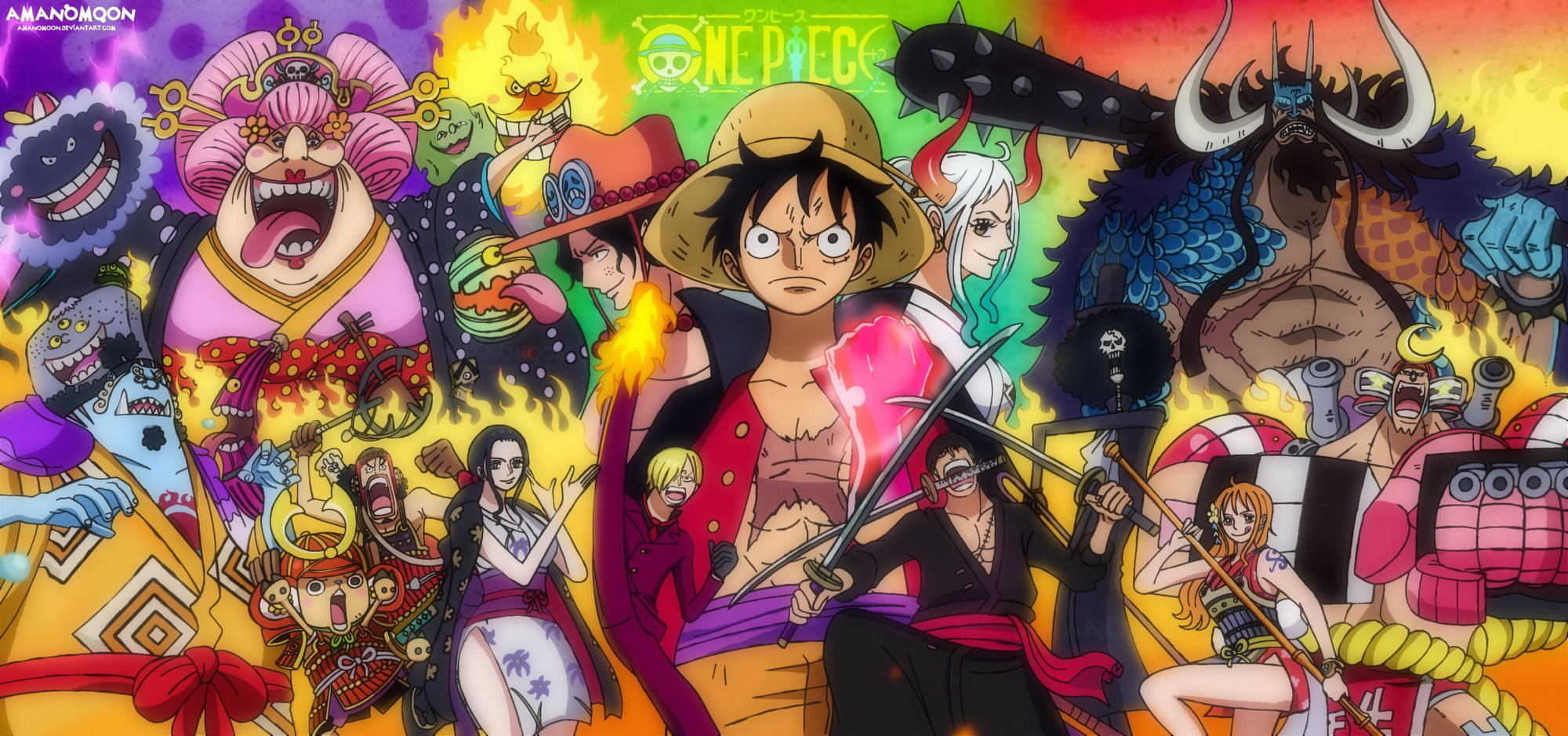 Hãy đến với ảnh bìa One Piece để khám phá thế giới phiêu lưu đầy màu sắc cùng đội hình hùng hậu của Luffy!
