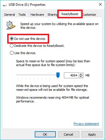 Hướng dẫn sử dụng USB để tăng tốc Windows 10 - Ảnh 3.