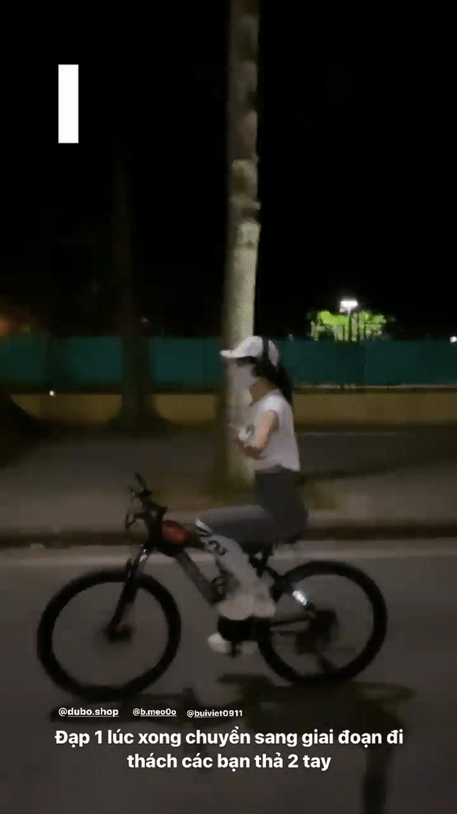 Hot girl Lê Bống lại bị soi khi lái xe đạp giữa phố nhưng liều lĩnh thả cả 2 tay - Ảnh 3.