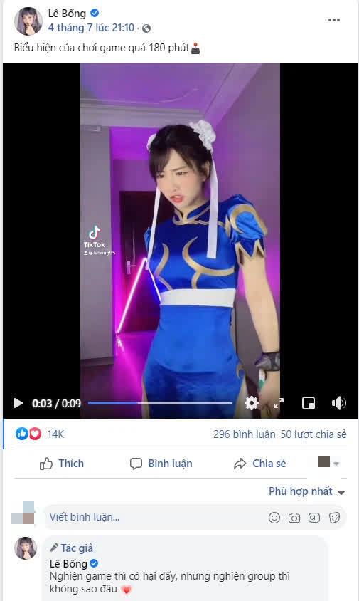 Lê Bống gây sốc khi hóa thành Chun-Li phiên bản “siêu vòng ba” nhảy sexy, nói lên tác hại của nghiện game - Ảnh 3.