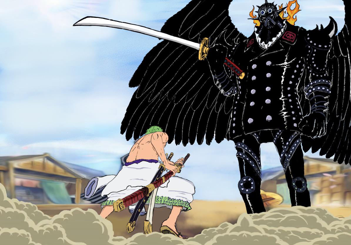 One Piece Manga Chapter 1022: Zoro & Sanji vs King & Queen