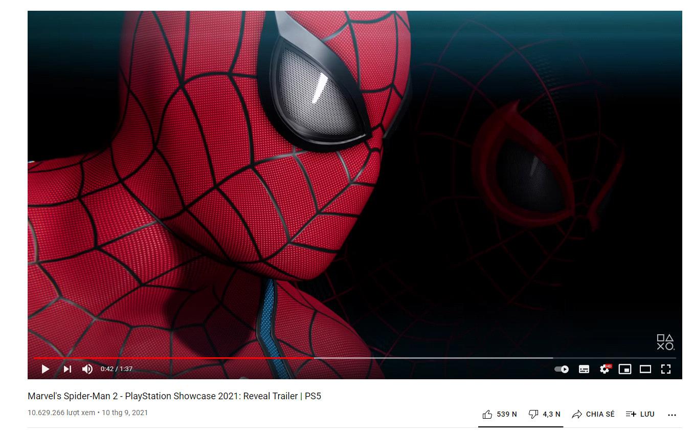 Marvel's Spider-Man 2 trở thành game hot nhất trên PlayStation năm 2021