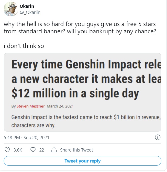 Vì sao Genshin Impact bị chê tơi bời trong dịp kỷ niệm 1 năm ra mắt? - Ảnh 6.