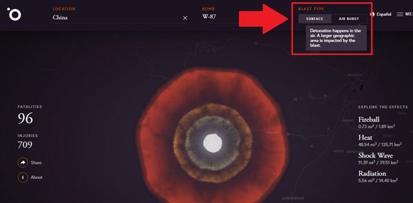 Trang web cho phép bạn thử nghiệm kích hoạt bom hạt nhân - Ảnh 7.