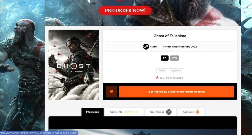 Bom tấn Ghost of Tsushima có thể sẽ phát hành trên Steam vào tháng 2