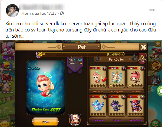 Nam game thủ cầu cứu admin, xin đổi server gấp vì âm quá thịnh, toàn hàng khủng, chơi mà toàn... áp lực - Ảnh 4.