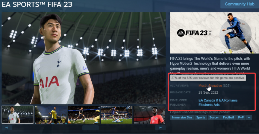 FIFA 23 在发布的第一周吸引了超过 1000 万玩家 - 照片 1。