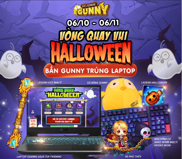 Chơi Halloween - Rinh Laptop Gaming miễn phí, bỏ túi quà độc quyền từ Gunny PC - Ảnh 1.