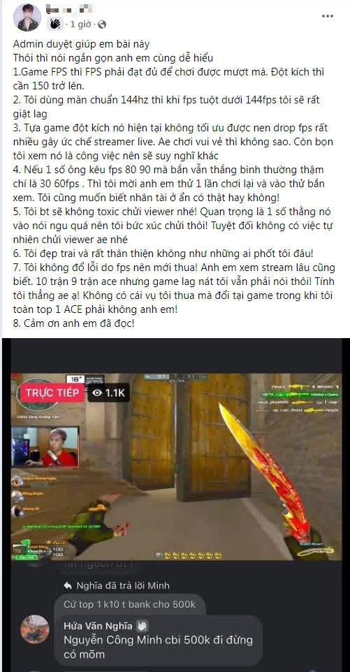 Biến căng: Bị tố toxic chửi khán giả, streamer Đột Kích đổ lỗi do “một số người *** quá” còn game thì nát - Ảnh 2.