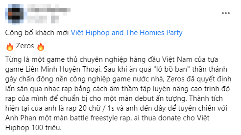 Zeros bất ngờ trở thành khách mời cuộc thi rap, lên kèo 100 triệu với rapper thứ thiệt, fan nhắc Thầy Giáo Ba - Ảnh 3.