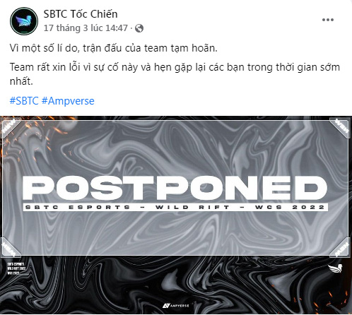 SBTC Wild Rift wrote the reason for quitting the competition, strangely the fans felt lucky because they almost lost face in the country's sports - Photo 1.