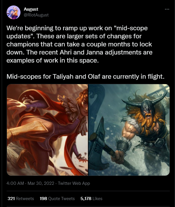 Riot suddenly revealed that stepbrothers Taliyah and Olaf will be the next champions to have the skill reworked - Photo 2.