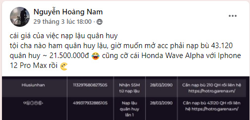 Nhiều tài khoản Liên Quân bị ra đảo đến năm 2090, muốn mở thì trả tiền cho Garena, có người nợ hàng chục triệu - Ảnh 2.