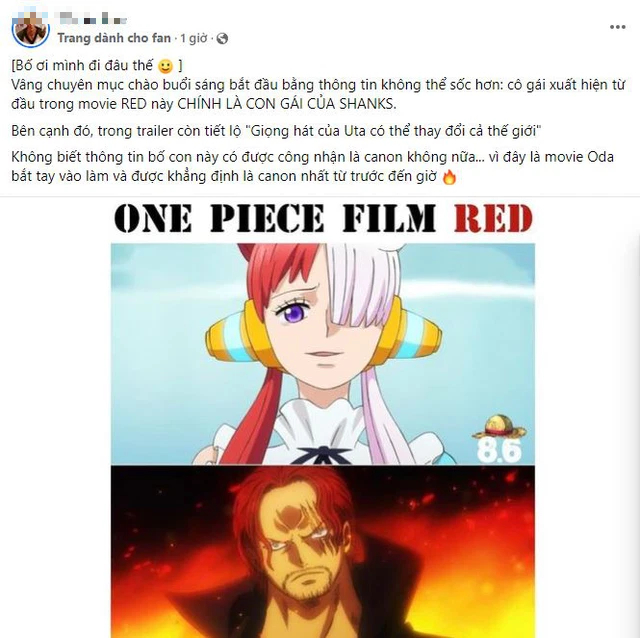 One Piece: Con gái Shanks gây sốt MXH, netizen than trời vì sốc ông chú Tóc Đỏ đào đâu ra đứa con xinh vậy? - Ảnh 3.