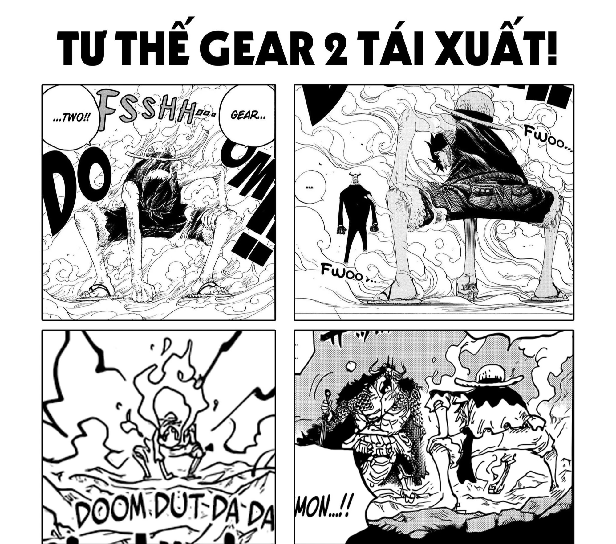 Gear 2: Là một trong những Gear sớm nhất của Luffy, Gear 2 không phải là gì mới lạ đối với các fan của bộ truyện. Tuy nhiên, hình ảnh liên quan đến Gear 2 sẽ khiến bạn nhớ lại những trận chiến đầy ấn tượng mà Luffy đã từng trải qua.