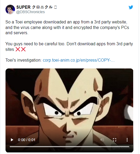 The Toei Animation hack turned out to be caused by a company employee accessing a web containing a blackmail virus, Dragon Ball Super: Super Hero suffered a lot of damage - Photo 1.