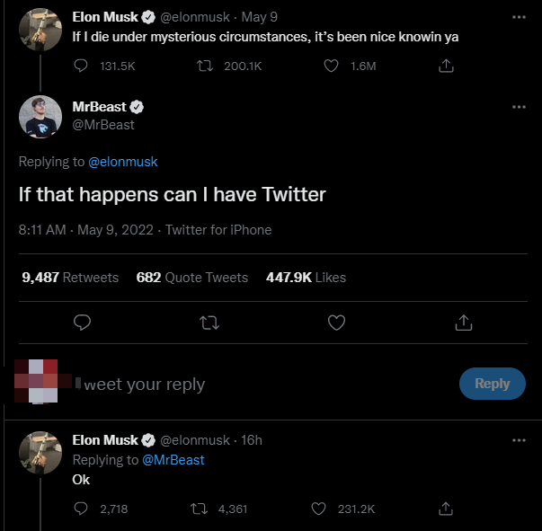 Elon Musk bất ngờ chọn Youtuber giàu nhất thế giới là người sẽ thừa kế Twitter trong tương lai - Ảnh 2.