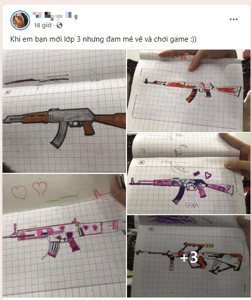 Too passionate, elementary school gamers draw notebooks and get bitter results, it's true that 