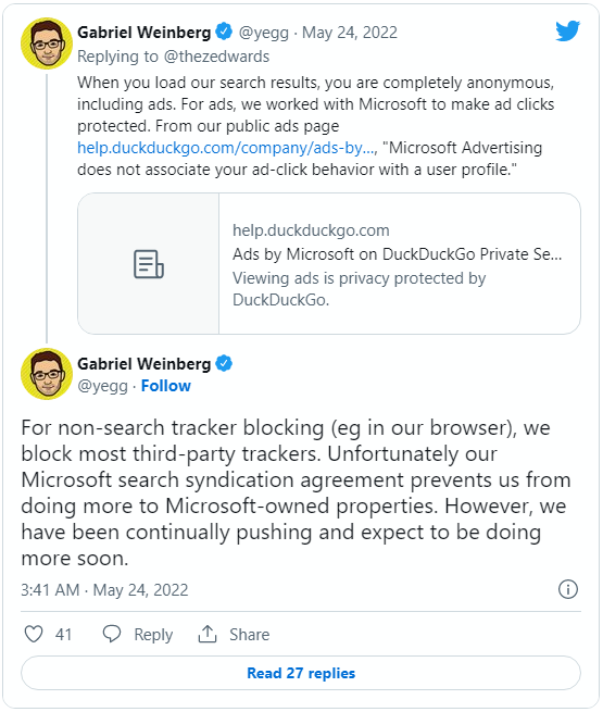 Nổi tiếng vì bảo vệ quyền riêng tư, nhưng trình duyệt DuckDuckGo bị phát hiện cho phép Microsoft theo dõi người dùng - Ảnh 2.