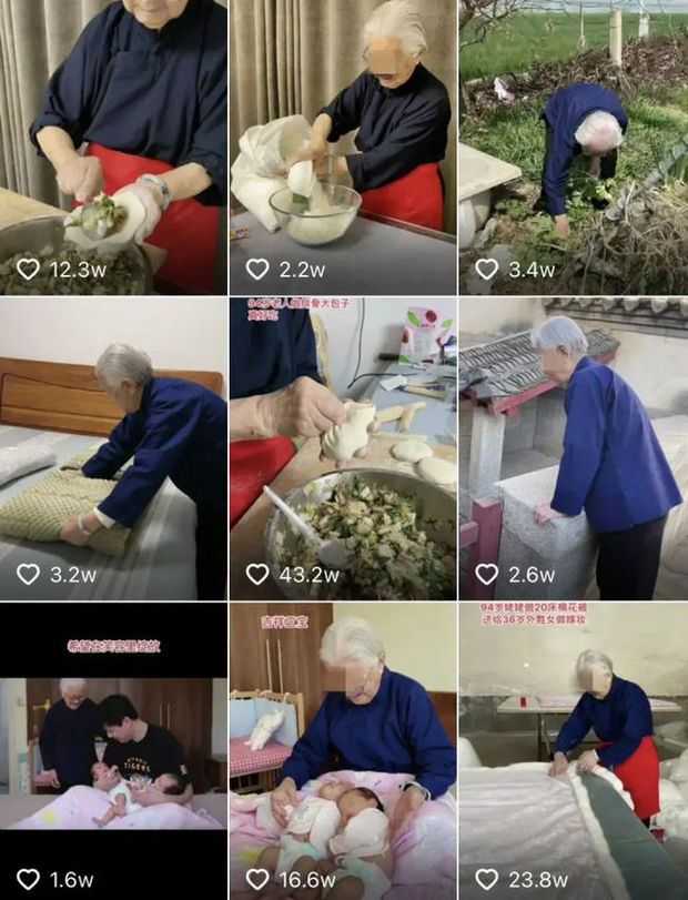 The 94-year-old grandmother became a money-making livestream tool for her daughter to expose the new reality of parasiticism on social networks - Photo 2.