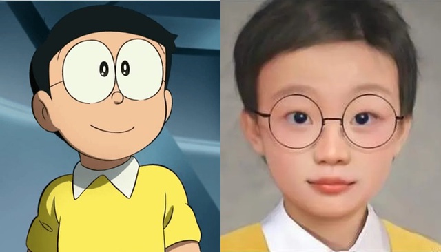 Khi dàn nhân vật hoạt hình Doraemon hóa người thật: Nobita - Shizuka như sinh đôi - Ảnh 2.