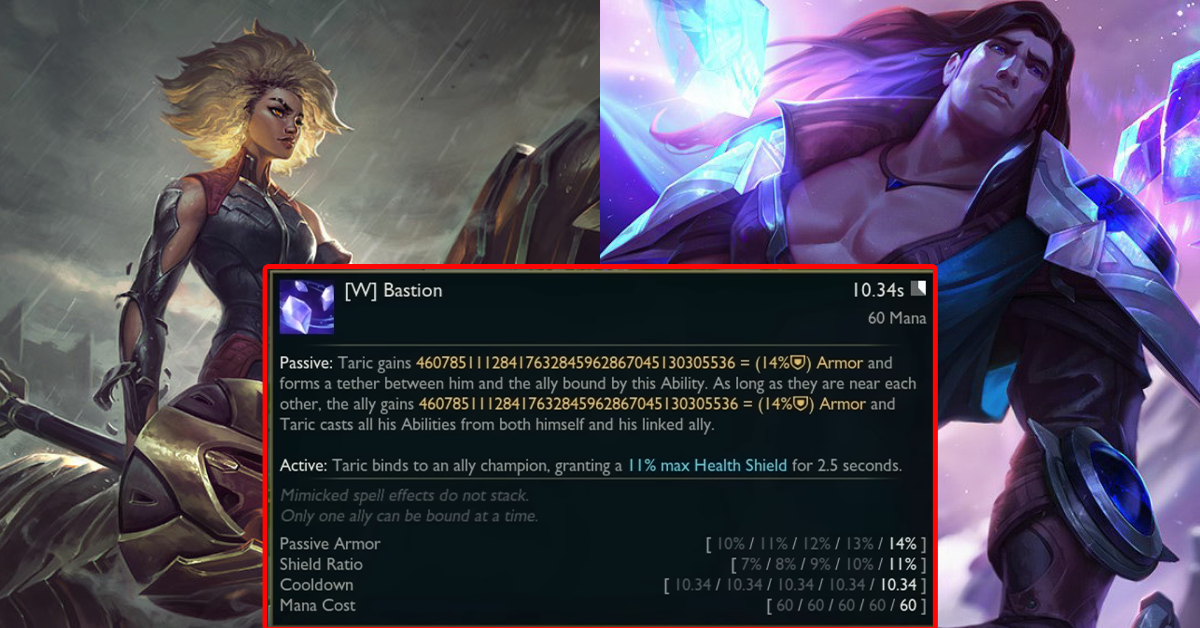 LMHT lỗi nặng giúp combo Taric và Rell tạo ra hàng tỷ chỉ số Giáp