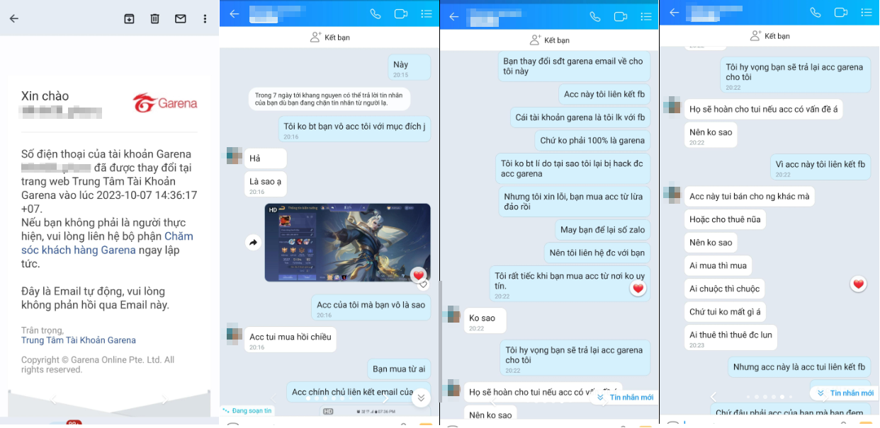 Bị hacker chiếm đoạt tài khoản, game thủ Liên Quân để lộ đoạn chat bất lực: Nguyên nhân chỉ vì một phút tham lam? - Ảnh 2. Bị hacker chiếm đoạt tài khoản, game thủ Liên Quân để lộ đoạn chat bất lực: Nguyên nhân chỉ vì một phút tham lam? - Ảnh 2.