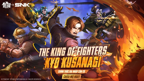 Metal Slug: Awakening x King of Fighters - Kyo Kusanagi chính thức gia nhập Quân Đoàn - Ảnh 1.