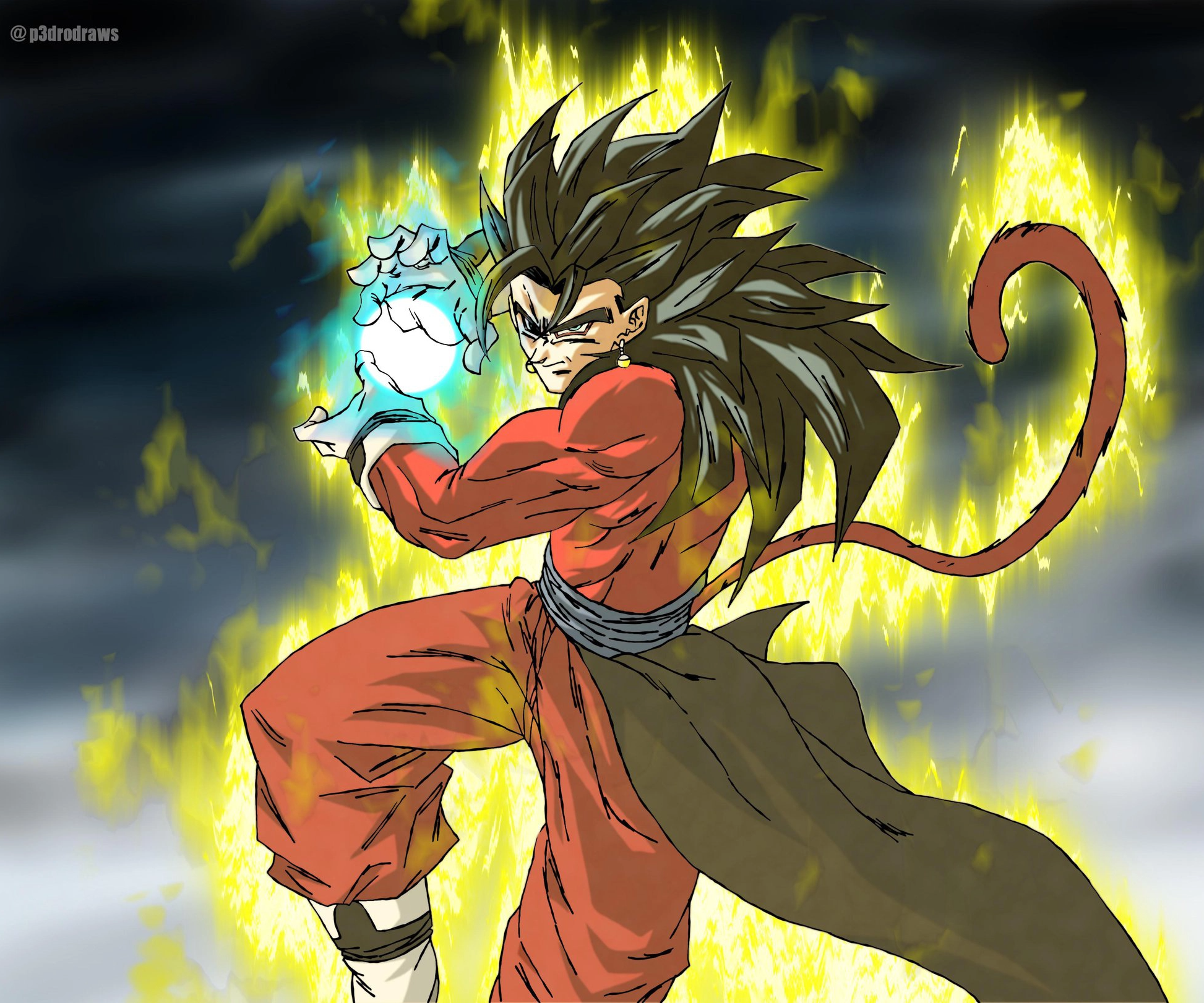 What does the Vegito Fusion Warrior look like in Super Saiyan 4 form?  - Photo 5.