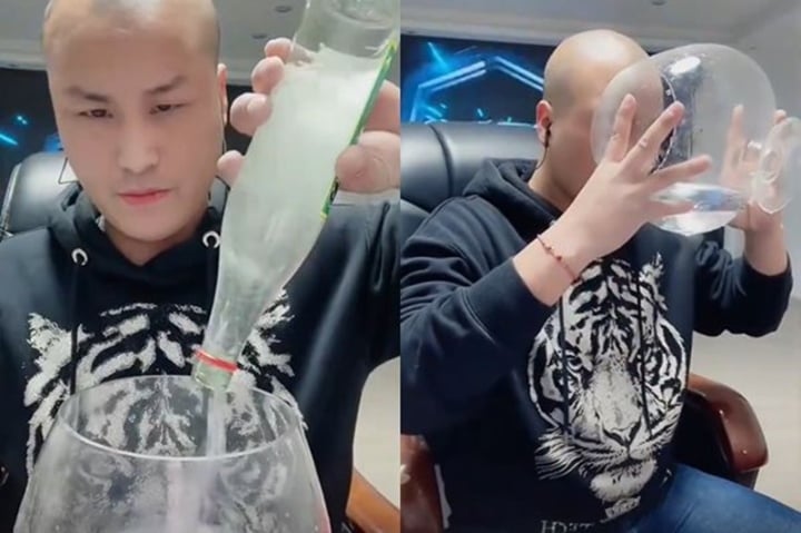 Livestream shows off his drink like god, the guy really goes to the fairy realm - Photo 1.