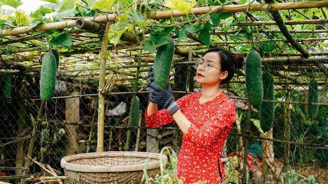 The girl born in 1999 returned to her hometown to work in the fields, even though she had a job right after finishing school, the salary was good - Photo 1.