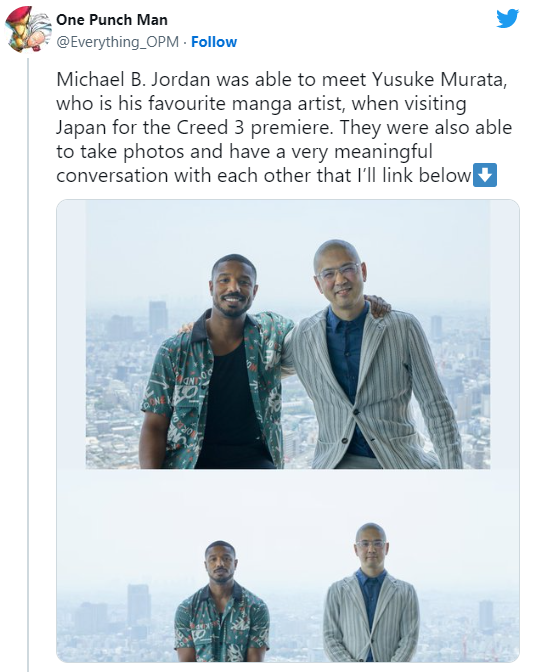 Michael B. Jordan gặp họa sĩ truyện tranh One Punch Man Photo-1685504130578-16855041306511515222921-1685519829884-1685519829942382932106-1685522733483-1685522733643149967729