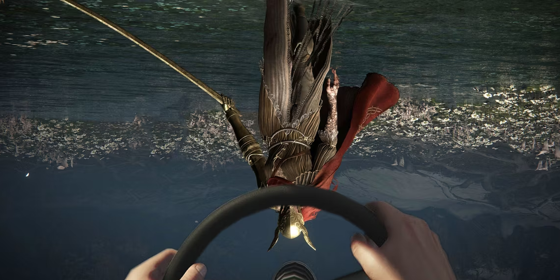 As good as Elden Ring gamer, playing with the screen upside down, controlled by the steering wheel is still breaking the island - Photo 1.