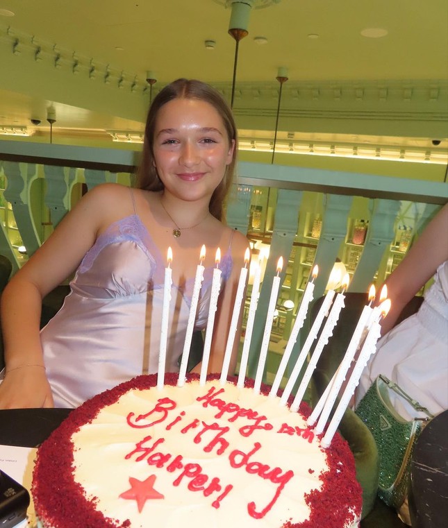 Chiếc váy 2 dây gây tranh cãi của con gái Beckham trong tiệc sinh nhật 12 tuổi - Ảnh 1.