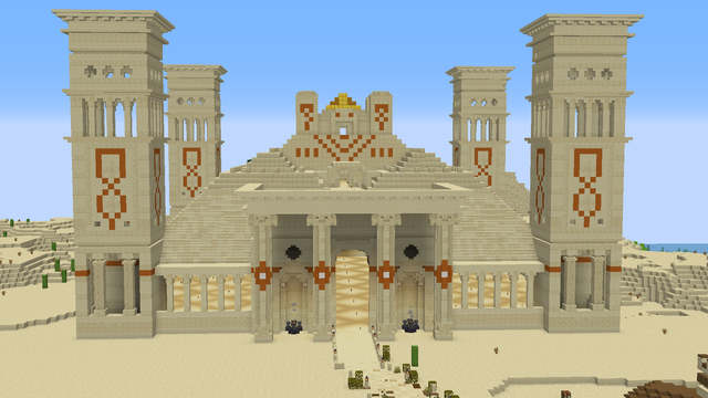 Game thủ 'Minecraft' tốn 1 năm trời để xây dựng Kim tự tháp và sa mạc mênh mông - Ảnh 2.