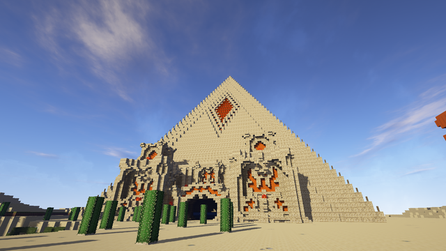 Game thủ 'Minecraft' tốn 1 năm trời để xây dựng Kim tự tháp và sa mạc mênh mông - Ảnh 4.