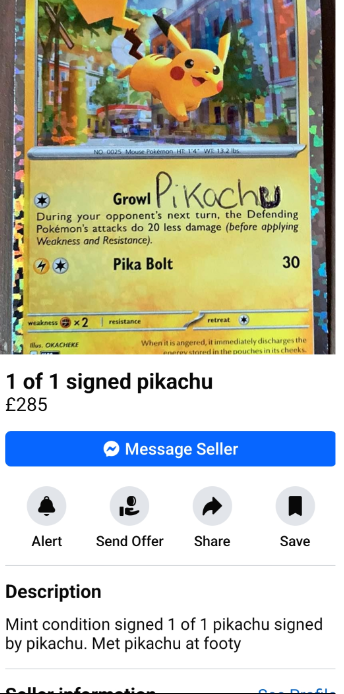 Tuyên bố có thẻ game độc nhất vô nhị với chữ ký của &quot;Pikachu&quot;, nam thanh niên rao bán giá trên trời - Ảnh 2.