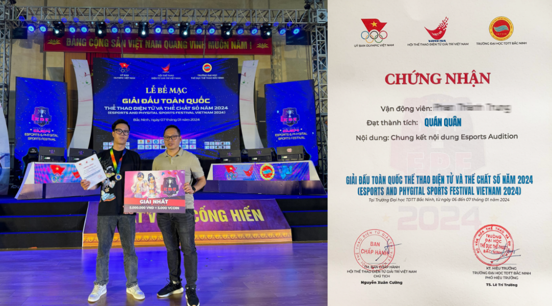Tuyển thủ Audition được Viresa trao chứng nhận thành tích tại Giải đấu Thể Thao Điện Tử và Thể Chất Số toàn quốc 2024 - Ảnh 2.