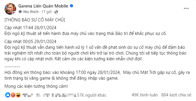 Bảo trì chưa tới 1 ngày, nhiều game thủ Liên Quân đã nhanh chóng mất kiên nhẫn- Ảnh 2.