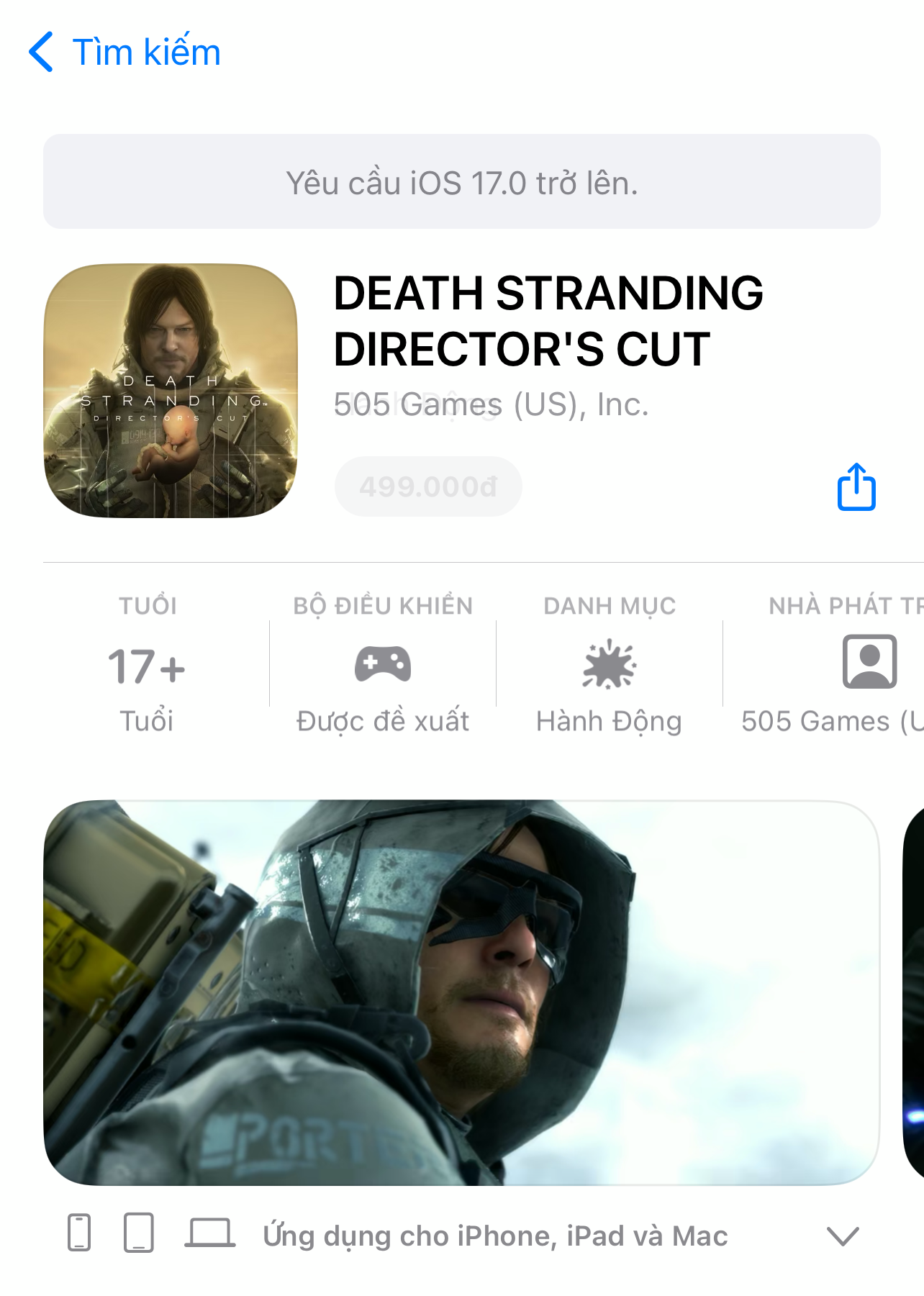Death Stranding chính thức ra mắt, người chơi cần tối thiểu iOS 17.0 mới có thể tải game- Ảnh 3.