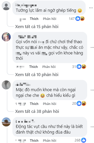 Cô gái diện đầm chơi cầu lông, liên tục phải lấy tay chỉnh