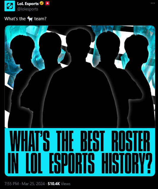 Riot đặt câu hỏi "Đâu là đội hình mạnh nhất lịch sử LMHT chuyên nghiệp?"