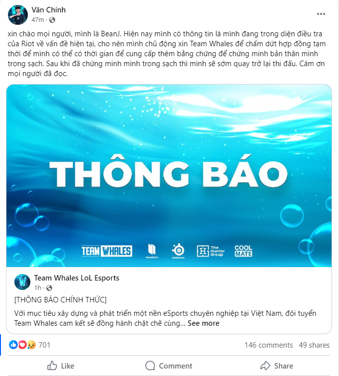 Lộ danh sách đen của VCS, HLV Ren “sốc” ra mặt khi nghe tin dữ từ học trò cưng - Ảnh 3. Lộ danh sách đen của VCS, HLV Ren “sốc” ra mặt khi nghe tin dữ từ học trò cưng - Ảnh 3.