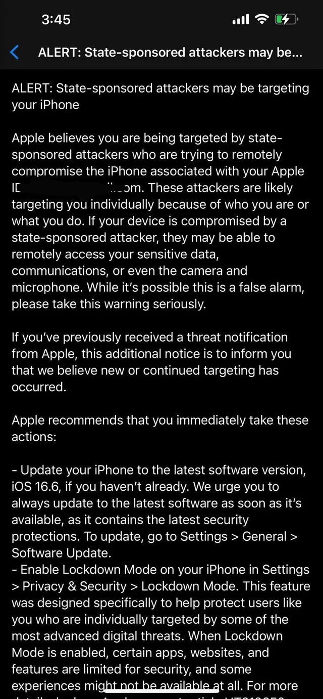 Apple cảnh báo người dùng ở 92 quốc gia về khả năng bị tấn công bởi phần mềm gián điệp - Ảnh 1.