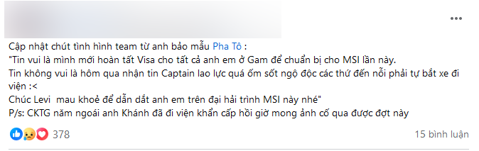 Levi bị sốt nặng và còn bị ngộ độc thực phẩm Levi bị sốt nặng và còn bị ngộ độc thực phẩm