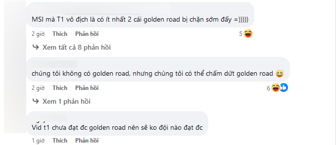 Nhiều khán giả nhận định Gen.G và BLG hoàn toàn có thể bị chấm dứt Golden Road một khi T1 đã vào vòng bảng