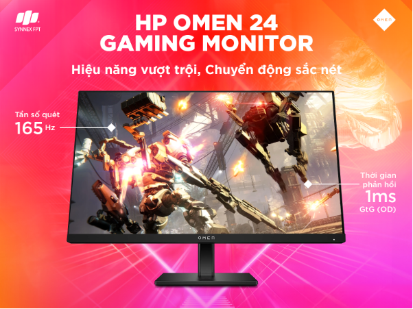 Màn hình HP OMEN 24 FHD 165Hz: Sự lựa chọn hoàn hảo cho Game thủ chuyên nghiệp- Ảnh 1.