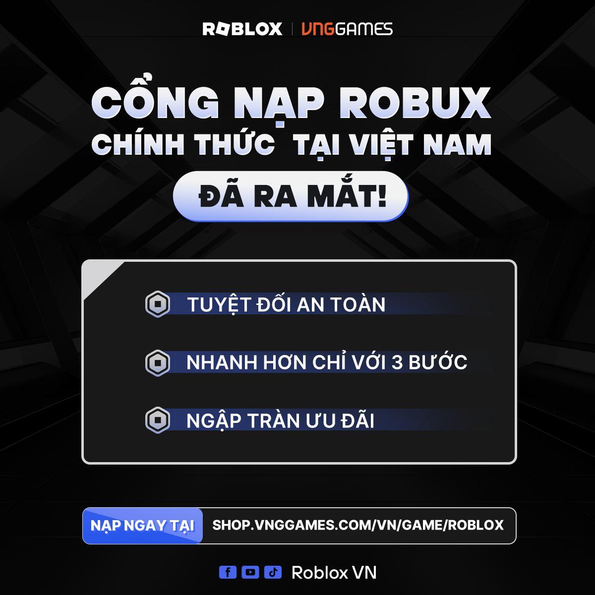 Roblox - VNG chính thức ra mắt cổng nạp tiền mới với nhiều ưu đãi hấp dẫn - Ảnh 1. Roblox - VNG chính thức ra mắt cổng nạp tiền mới với nhiều ưu đãi hấp dẫn - Ảnh 1.